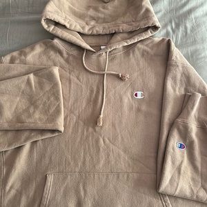 Oversized Tan Champion Hoodie